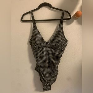 DKNY One Piece Polka Dot Swim Suit